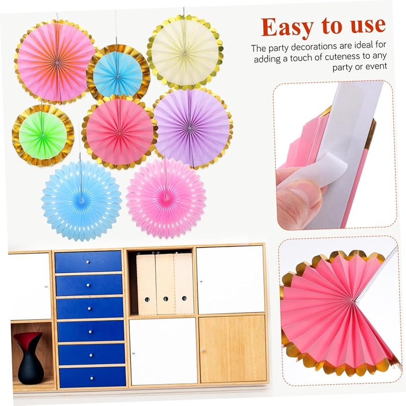 مجموعة زينة حفلة باستيل مع بوم بوم من ورق المناديل ومراوح ولافتات لعيد الميلاد والفصل الدراسي - Image 5